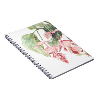 Caderno Espiral Notebook Medinilla Watercolor Illustration