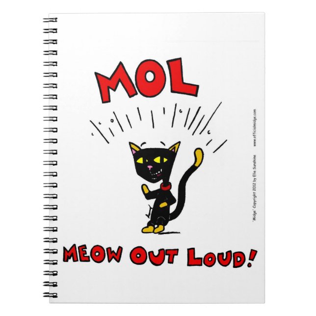 Caderno Espiral Notebook Mel "MOL: MEOOUT LOUD" (Frente)