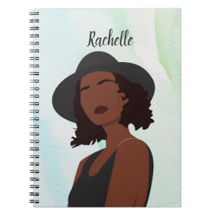 Caderno Espiral Notebook Melanin Afro-americano Personalizado