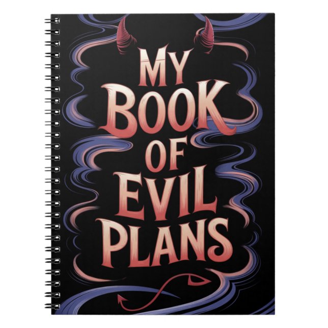 Caderno Espiral Notebook Meu Livro de Planos de Mau (Frente)