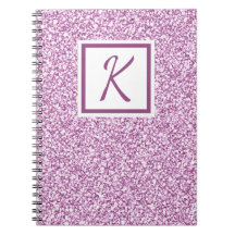 Notebook Minigráfico Rosa Monograma Personalizado