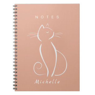 Caderno Espiral Notebook Mínimo Branco Sobre Adicionar Nome a Rosa