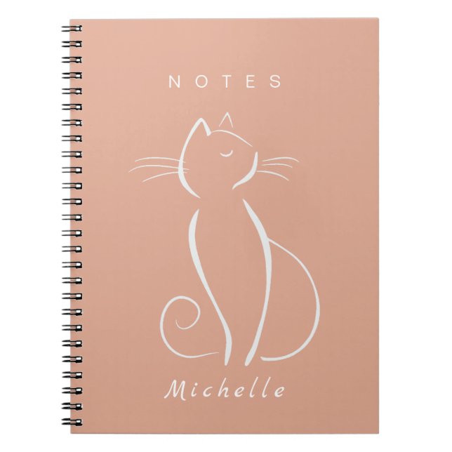 Caderno Espiral Notebook Mínimo Branco Sobre Adicionar Nome a Rosa (Frente)