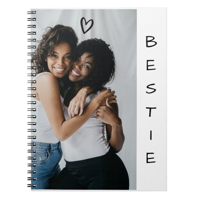 Caderno Espiral Notebook Mínimo Moderno BFF Bestie (Frente)