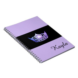 Caderno Espiral Notebook Miss América Lavanda - Nome Personalizado