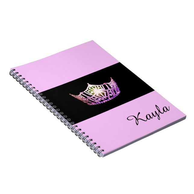 Caderno Espiral Notebook Miss America Orchid Crown - Nome Personal (Lado Direito)