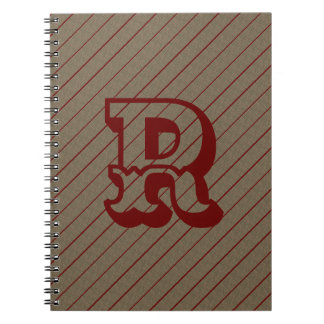 Caderno Espiral Notebook MODERNO BROWN RED CUTE Spiral