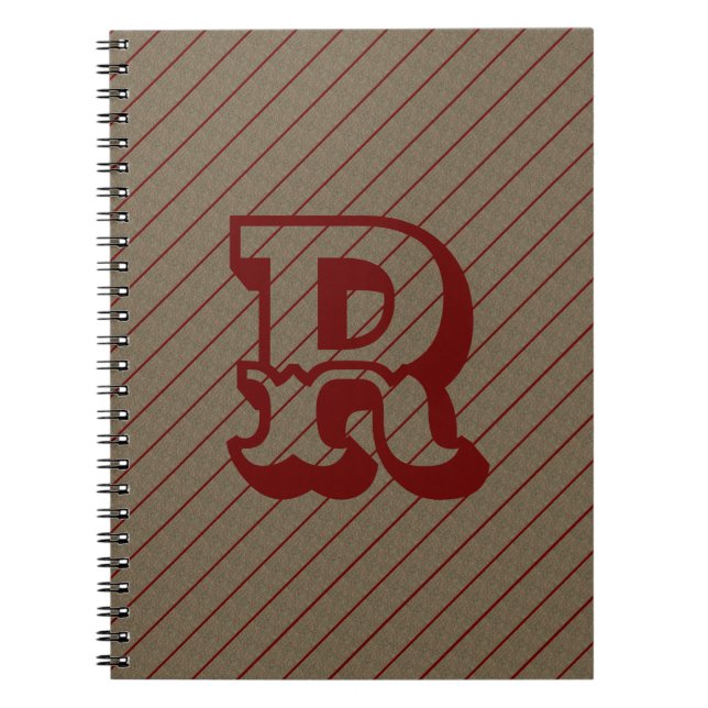 Caderno Espiral Notebook MODERNO BROWN RED CUTE Spiral (Frente)