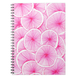Caderno Espiral Notebook moderno, floral, colorido, notas de desig