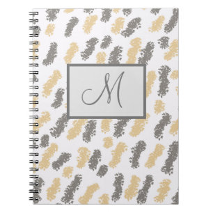 Caderno Espiral Notebook moderno personalizadoCinza Swish