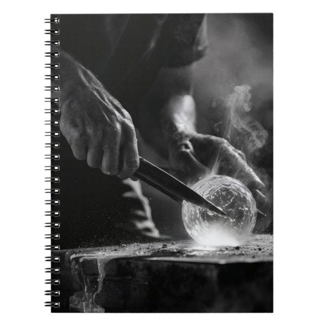Caderno Espiral Notebook Molten Precision Black White Glass (Frente)