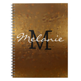 Caderno Espiral Notebook monograma glamouroso para ela