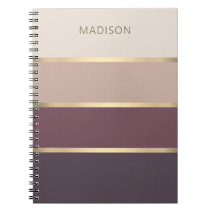 Caderno Espiral notebook monograma moderno amplamente distribuído