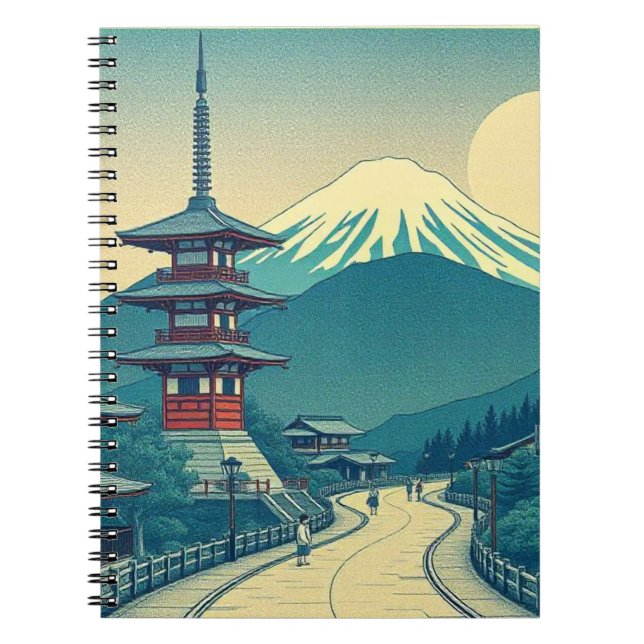 Caderno Espiral Notebook Monte Fuji (Frente)