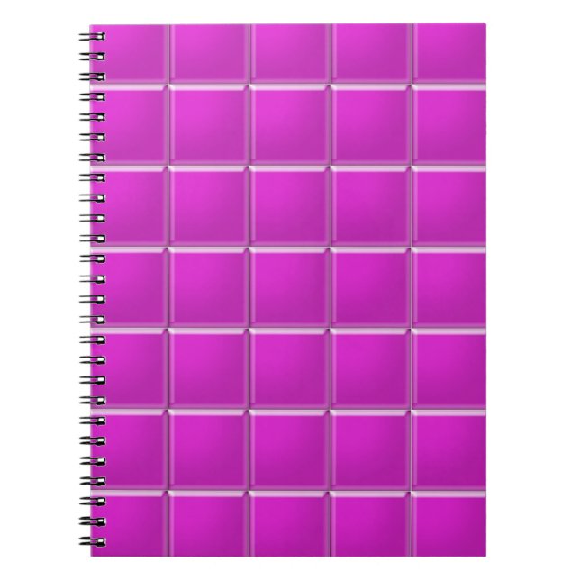 Caderno Espiral Notebook - Mosaico magenta (Frente)