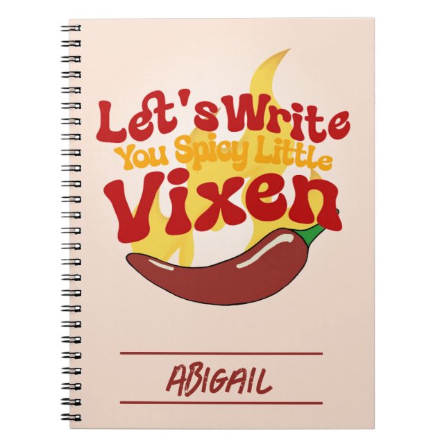 Caderno Espiral Notebook Motivacional Pimenta Flaming (Frente)