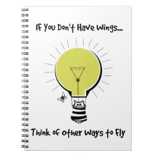 Caderno Espiral Notebook Motivation Cat School