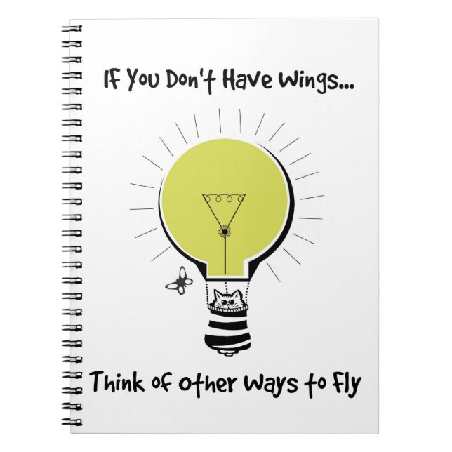 Caderno Espiral Notebook Motivation Cat School (Frente)