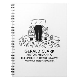 Caderno Espiral Notebook Motor Mecânico