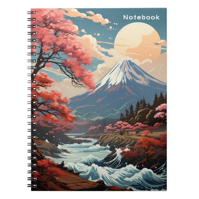 Caderno Espiral Notebook Mt Fuji Zen (Frente)