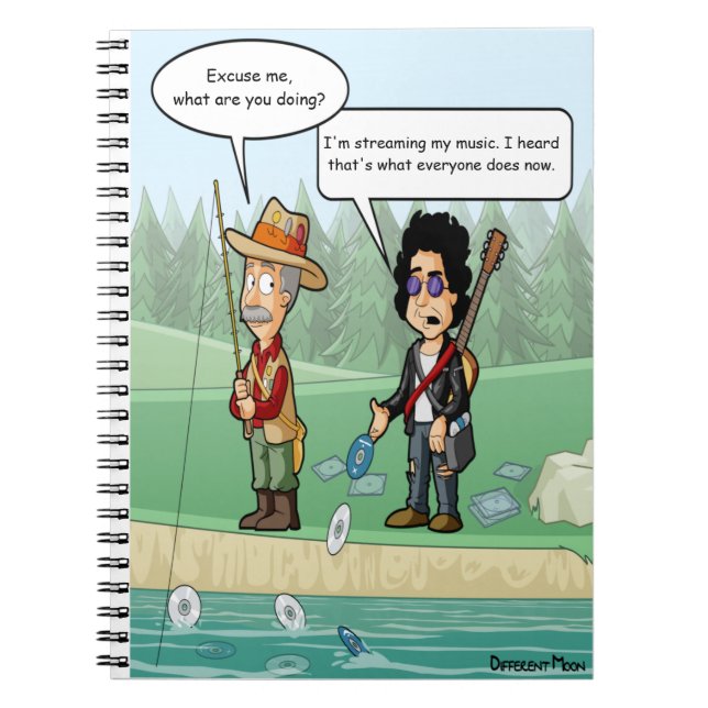 Caderno Espiral Notebook Music Streaming Encantado Pun (Frente)