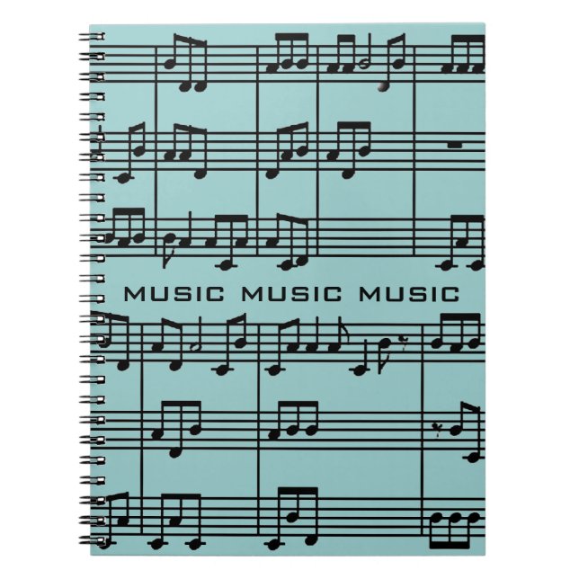 Caderno Espiral Notebook Musical Score (Frente)