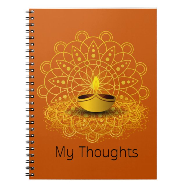 Caderno Espiral Notebook My Thoughts Candeia (Frente)