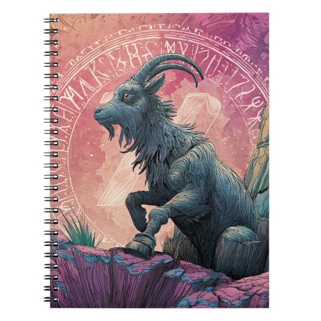 Caderno Espiral Notebook Mystic Capricorn Zodiac (Frente)