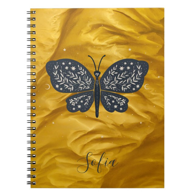 Caderno Espiral Notebook Mystical Moth Celestial Butterfly (Frente)