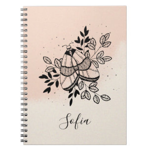 Caderno Espiral Notebook Mystical Moth Celestial Butterfly