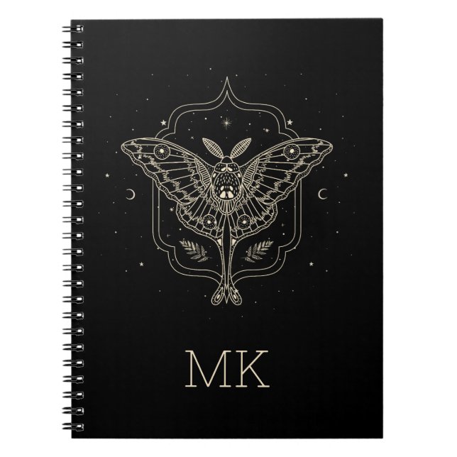 Caderno Espiral Notebook Mystical Moth Celestial Butterfly (Frente)