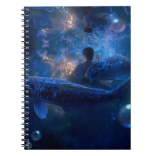 Caderno Espiral Notebook Mystical Peixes Submarinos