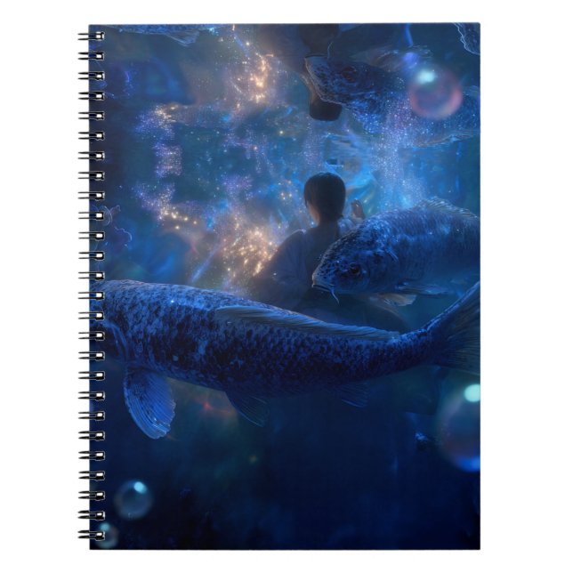 Caderno Espiral Notebook Mystical Peixes Submarinos (Frente)