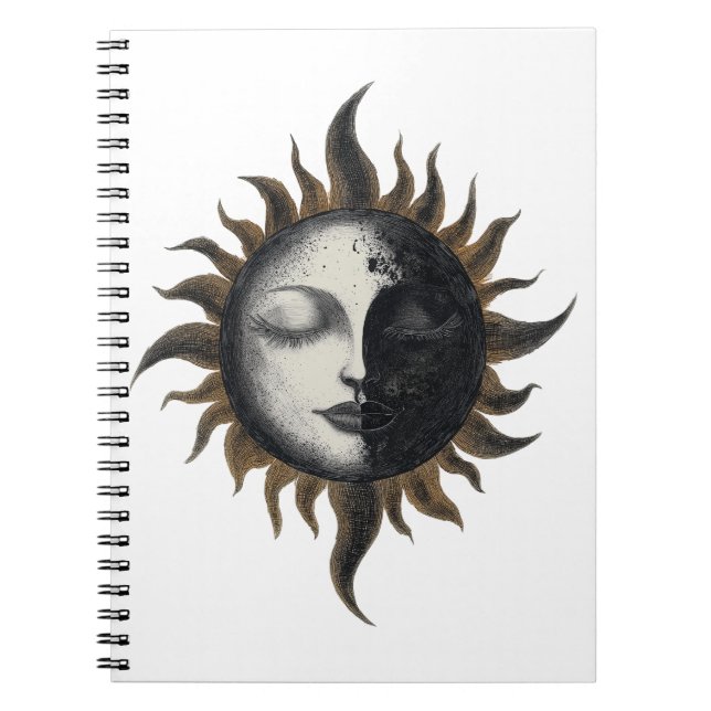 Caderno Espiral Notebook Mystical Sun (Frente)