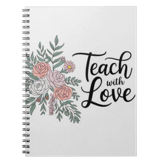 Caderno Espiral notebook na moda floral Professor