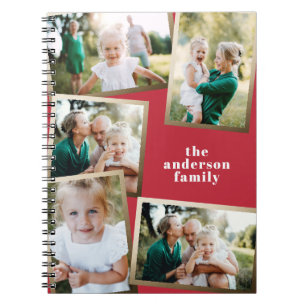 Caderno Espiral Notebook na moda para multifamília de fotos ouro m