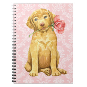 Caderno Espiral Notebook namorados Rosa Chesapeake Bay Retriever