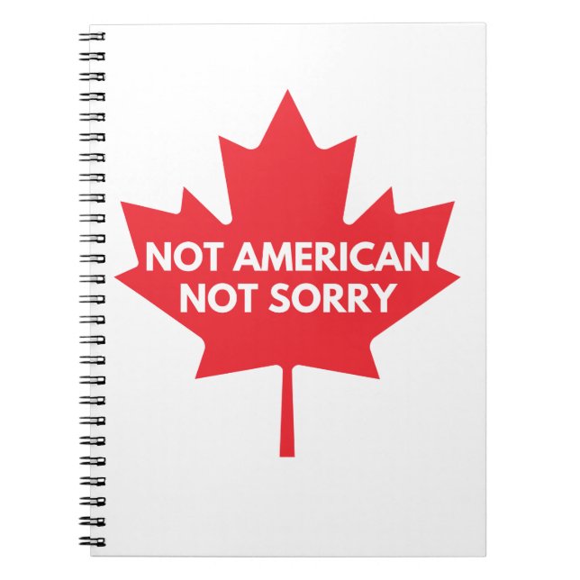 Caderno Espiral Notebook Não Americano, Não Desculpe (Frente)