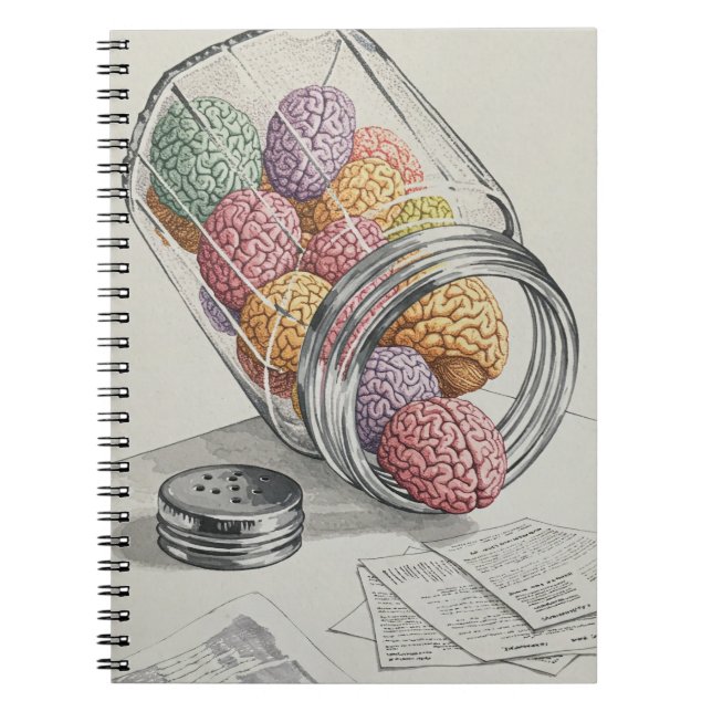 Caderno Espiral Notebook não engarrafado para cérebros (Frente)