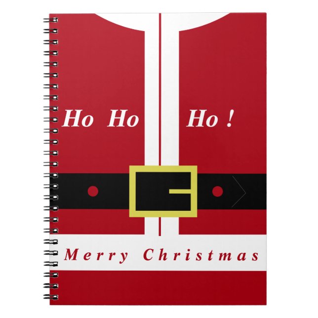 Caderno Espiral Notebook Natal Dotado Notebook Papai Noel Divertid (Frente)