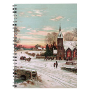 Caderno Espiral Notebook Natal vintage Eve