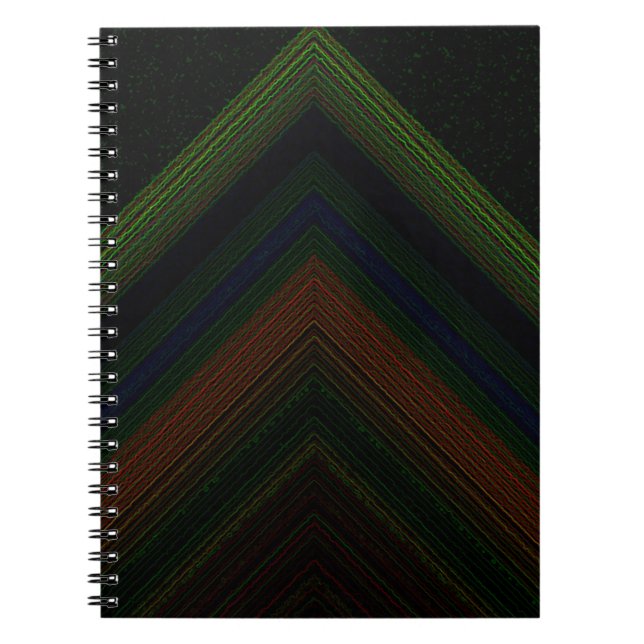Caderno Espiral Notebook Negro de Montanha Elétrica (Frente)