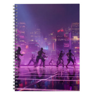 Caderno Espiral Notebook Neon Cyber City Dance