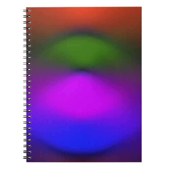 Caderno Espiral Notebook Neon de Azul, Roxo, Verde e Laranja (Frente)