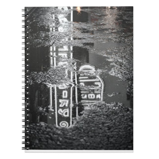 Caderno Espiral Notebook Neon Diner Refletion Rain (Frente)