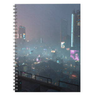 Caderno Espiral Notebook Neon Fog Cyber City