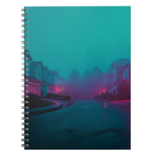 Caderno Espiral Notebook Neon Fog Suburbano Night