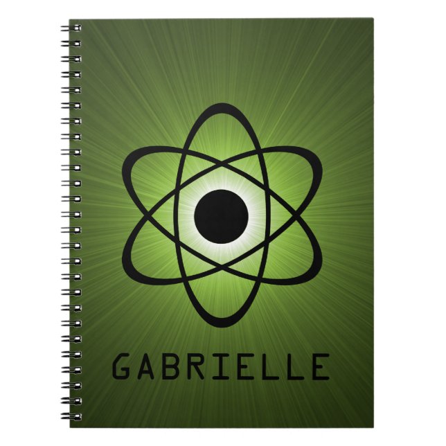 Caderno Espiral Notebook Nerdy Atomic, Verde (Frente)