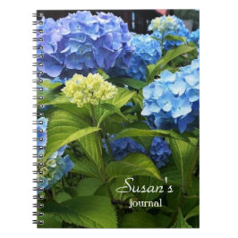 Caderno Espiral Notebook Nikko Blue Hydrangea Flower Spiral