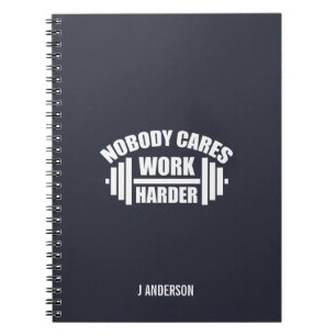 Caderno Espiral Notebook Ninguém se importa de trabalhar duro com